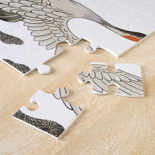 Puzzle Grue de style japonais : design élégant. (Côté)