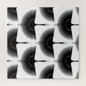 Puzzle Grue gracieuse : Motif d'oiseaux orientaux (Horizontal)