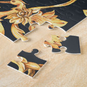 Puzzle Grues baroques dorées : ornement rococo. (Côté)
