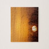 Puzzle Grues de Sandhill silhouetté contre le soleil leva (Vertical)