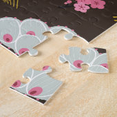 Puzzle Grues japonaises : Motif traditionnel sans couture (Côté)