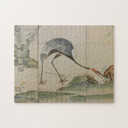 Puzzle Grues, pins, et bambou (Horizontal)