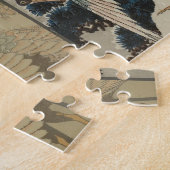 Puzzle Grues sur un pin couvert de neige Hokusai (Côté)