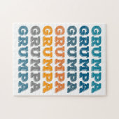 Puzzle Grumpa | Gros Grumpy Grandpa Retro Design de texte (Horizontal)