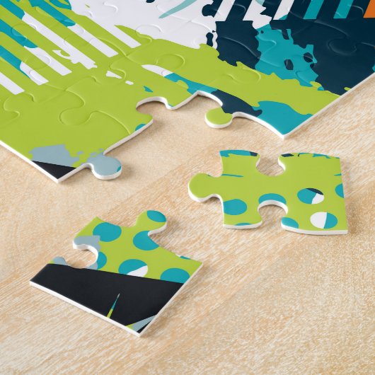 Puzzle Grunge Abstrait : Surface Robuste Sans Fil. (Côté)