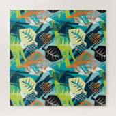 Puzzle Grunge Abstrait : Surface Robuste Sans Fil. (Horizontal)