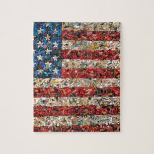 Puzzle grunge american flag