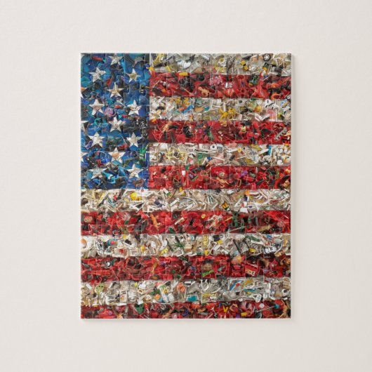 Puzzle grunge american flag (Vertical)