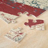 Puzzle Grunge American Flag Doberman Pinscher Dog (Côté)