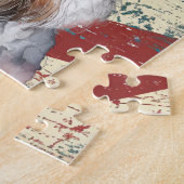 Puzzle Grunge American Flag Miniature Schnauzer Dog (Côté)