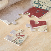 Puzzle Grunge American Flag Yellow Labrador Retriever Dog (Côté)