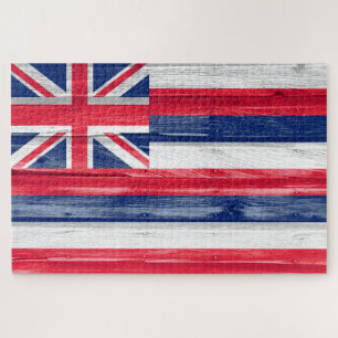 Puzzle Grunge du drapeau de l'État d'Hawaii