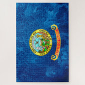Puzzle Grunge du drapeau de l'État d'Idaho (Vertical)