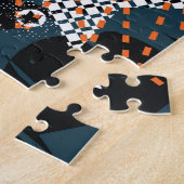 Puzzle Grunge star motif, design pour enfants ludique. (Côté)