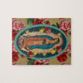 Puzzle Guadalupe Vierge Marie Roses rouges Religieux (Horizontal)