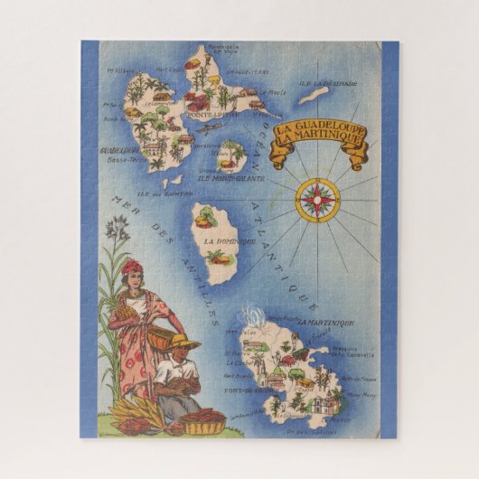 Puzzle Guadeloupe vintage Martinique (Vertical)