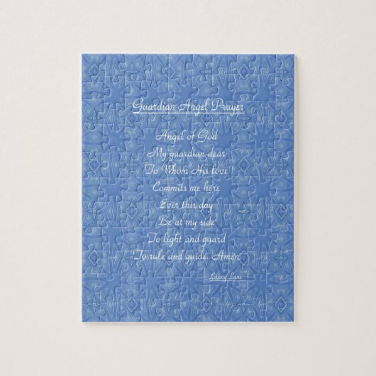Puzzle Guardian Angel Prayer Blue (Vertical)