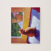 Puzzle Guardian Orange Tabby Manx (Vertical)