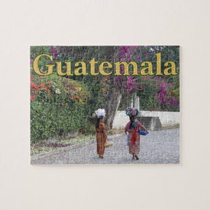 Puzzle Guatemala Women, Woman, Flowers, Traditional Dress
