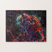 Puzzle Guépard avec des traînées lumineuses rougeâtres (Horizontal)