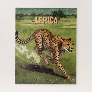 Puzzle Guépard Retro Africa Scénique