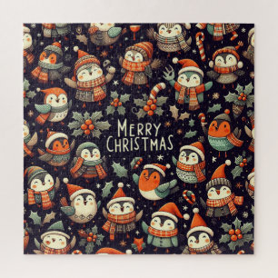 Puzzle Gui de Noël au manchot avec trompettes