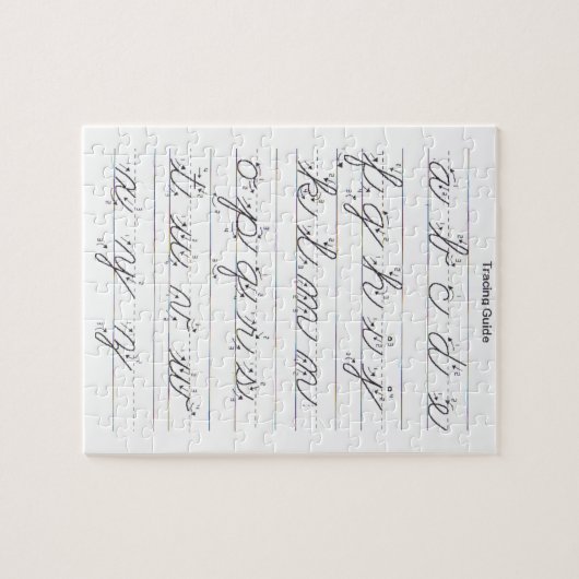 Puzzle Guide cursif minuscule (Horizontal)