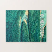 Puzzle Guinée Bissau Illustration Voyage Art Vintage (Horizontal)