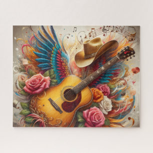 Puzzle Guitare à ailes de musique country