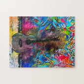 Puzzle Guitare Abstraite colorée | Difficile (Horizontal)