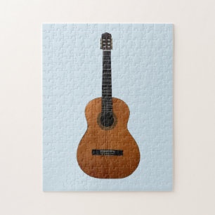 Puzzle Guitare acoustique bleu