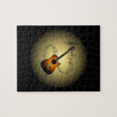 Puzzle Guitare acoustique~ Échelle musicale ~ Globe music (Horizontal)