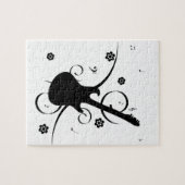 Puzzle Guitare Avec Notes Musicales (Horizontal)