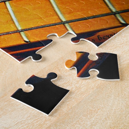 Puzzle Guitare basse jaune (Côté)