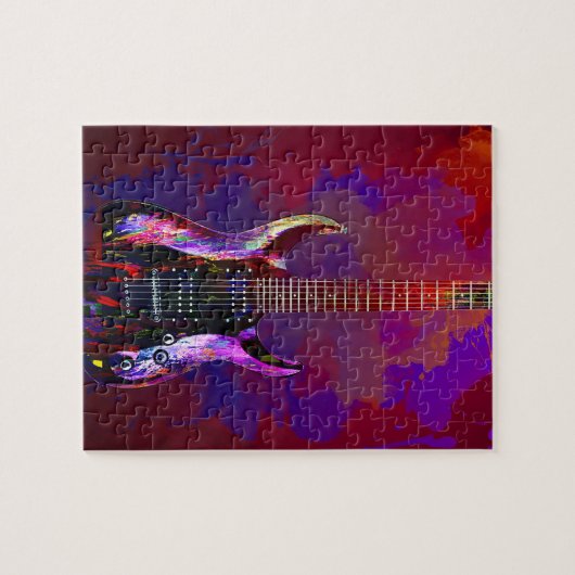 Puzzle Guitare colorée (Horizontal)