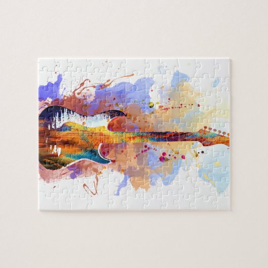 Puzzle Guitare colorée (Horizontal)
