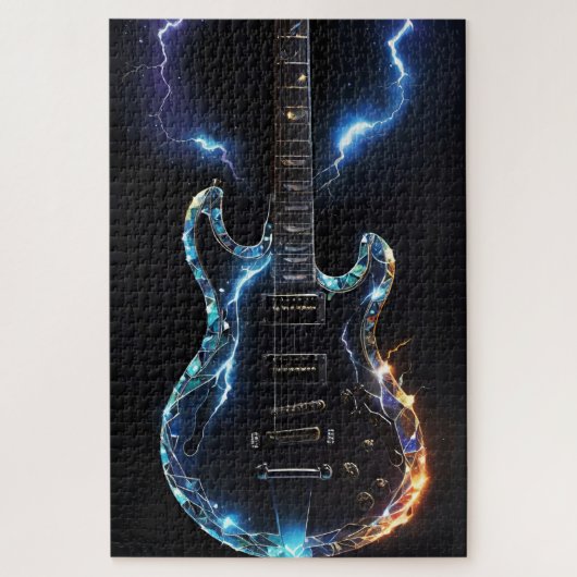 Puzzle Guitare électrique coupe diamant (Vertical)