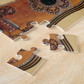 Puzzle Guitare marquetée avec la nacre, du 'musical (Côté)