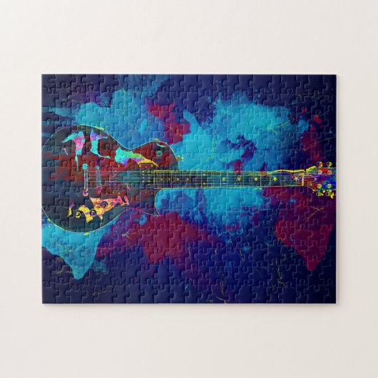 Puzzle Guitare multicolore (Horizontal)