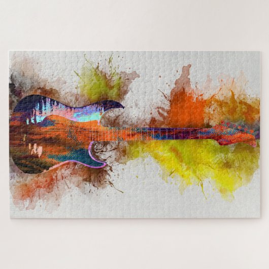 Puzzle Guitare multicolore (Horizontal)