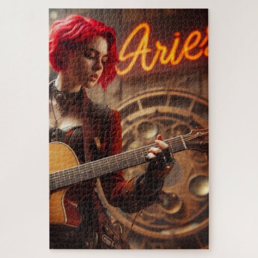 Puzzle Guitare musicienne Aries Zodiac (Vertical)