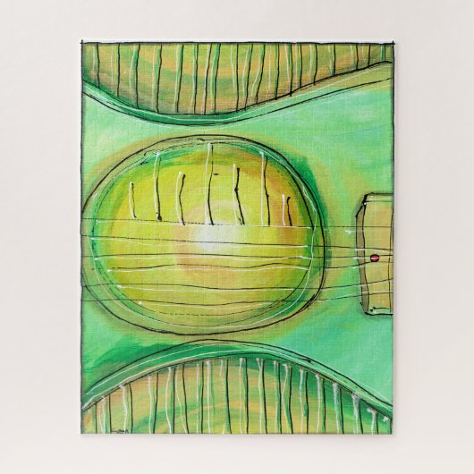Puzzle Guitare verte 2 (Vertical)