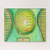Puzzle Guitare verte 2 (Horizontal)