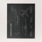 Puzzle Gulfstream G500 - Plan directeur de l'avion PD (Vertical)