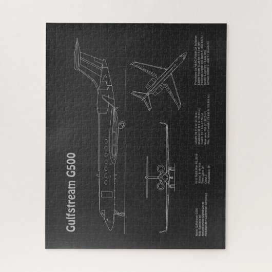 Puzzle Gulfstream G500 - Plan directeur de l'avion PD (Vertical)