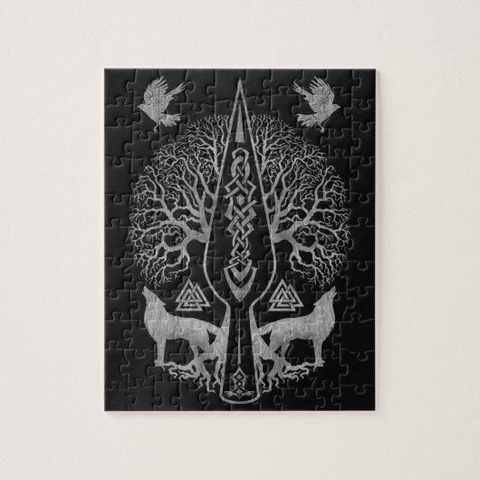Puzzle Gungnir - lance d'Odin et arbre de la vie - (Vertical)