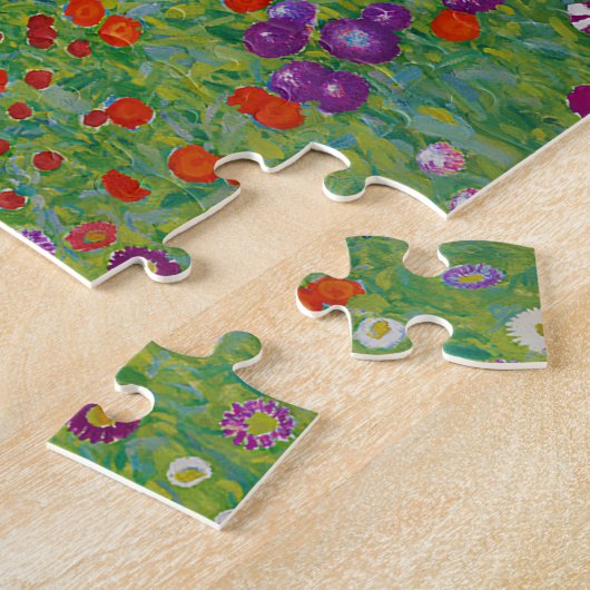 Puzzle Gustav Klimt Bauerngarten Flower Garden Art (Côté)