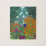 Puzzle Gustav Klimt Flower Garden<br><div class="desc">A cottage or farmhouse flower garden as painted by Gustav Klimt.</div>