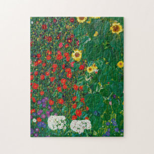 Puzzle Gustav Klimt - Jardin Fermier Fleuri