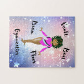 Puzzle Gym Star Hispanique, Yeux Brown, Fuchsia Leotard (Horizontal)